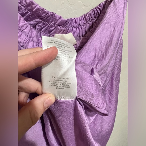 Maeve for Anthropologie Lilac Leonie One Shoulder Top Size Small - Picture 7 of 9
